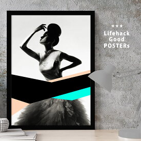 【感謝祭限定クーポン】 女性シルエットのアートポスター LIFEHACK A3 A4 A2 インテリア装飾に最適モダン ファッション モデル ポージング スタイル デザイン