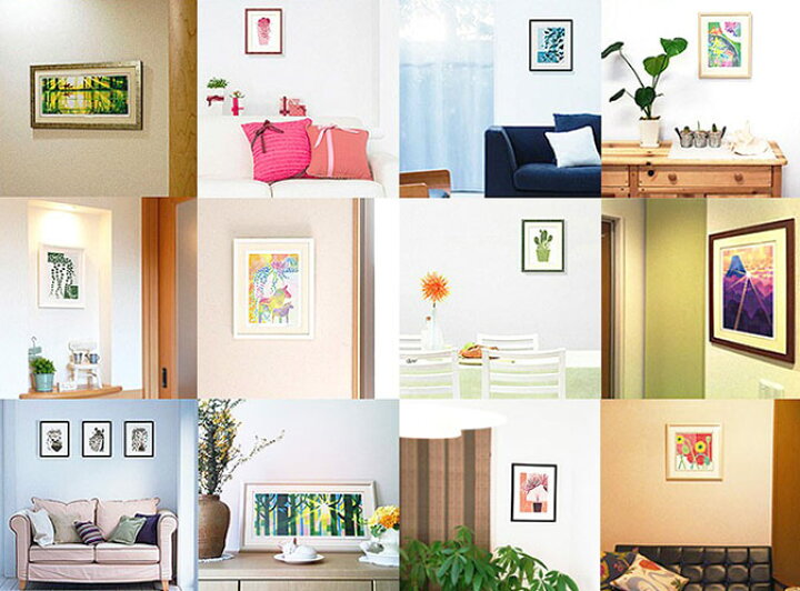 楽天市場 絵画 インテリア おしゃれ 壁掛け 湖畔の森 玄関に飾る絵画 風水 部屋 壁飾り 縁起の良い構図 寄り添う2頭の白馬 新緑 父の日 母の日 壁掛けアート専門店東京アートラボ