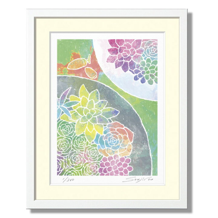 楽天市場 絵画 インテリア かわいい 絵 可愛い イラスト風 風水 玄関に飾る 小さめサイズ どんぐりと多肉植物寄せ植え 父の日 壁掛けアート専門店東京アートラボ