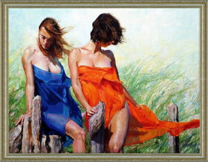 【マラソン限定クーポン】 絵画 女性画【追憶 5】壁掛け インテリア 美人画 人物画 30号サイズ相当 油絵 額付き 直筆 特別な空間の演出 ラウンジ・バーなどの店内ディスプレイ 室内装飾 内