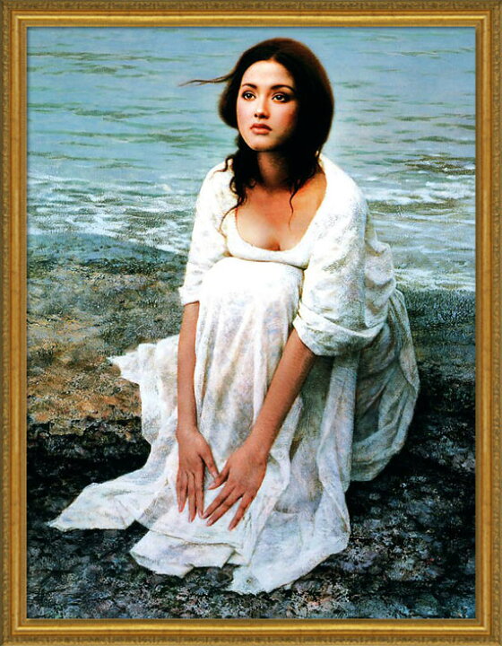 楽天市場 絵画 女性 無題 壁掛け インテリア 女性画 美人画 人物画 直筆 油絵 30号サイズ相当 額付きvipルーム 書斎 演出用 高級感 ディスプレイ装飾 の絵 建築 店舗 内装用アート 壁掛けアート専門店東京アートラボ