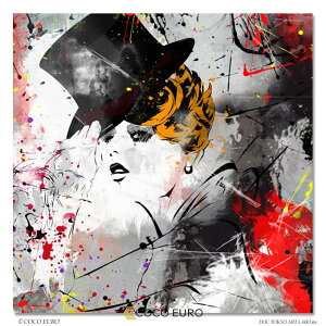 COCOEURO CeAA[g Be[Wt@bV Xg[gA[g PLEXIGLAS t[XA[gpl Fille de mode Grunge2 75cm×75cm `