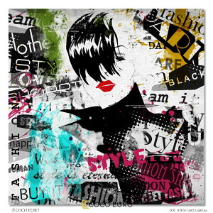 COCOEURO CeAA[g Be[Wt@bV Xg[gA[g PLEXIGLAS t[XA[gpl Fille de mode Grunge10 100cm×100cm `