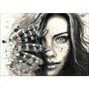 COCOEURO �G�� ���_�� PLEXIGLAS Feathers SIZE mm 650*900 �㎿�ŃX�^�C���b�V���Ȉ�ۂ�^����C���e���A�A�[�g�p�l���B �z�e������ �N���u ���E���W