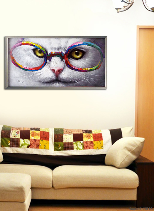 猫 絵画 アート 動物画 イラスト ニャンコ かわいい ポップ ネコ