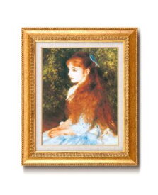 【初めての絵画】ルノアール(ルノワール)金色の額 ポピュラーなF6号サイズ 複製画 洋画 有名な絵画 油絵お任せ下さい！初めての絵画購入「イレーヌ・カーン・ダンヴェルス嬢」「可愛いイレーネ」複製画