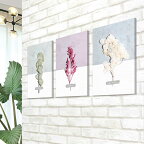 CREA アートパネル ボタニカル 3枚セット インテリア 壁掛け 絵画 植物 自然 ナチュラル モダン すっきり シンプル おしゃれ かわいい デザイン グレー シャビー リーフパネル MK コラボ ポスター 韓国 誕生日 結婚記念日 新築祝い