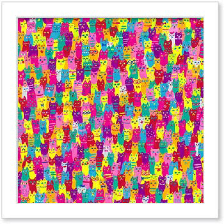 楽天市場 猫だらけ Ai Sayama 佐山愛 絵 おしゃれ 壁掛け インテリア ミニアート 絵画 イラスト ニッチ インテリア ニッチアート 飾り棚 玄関 壁掛けアート専門店東京アートラボ