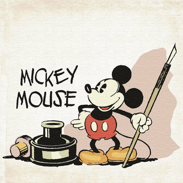 楽天市場】ミッキーマウス レトロ インク | アートパネル | Disney公式 