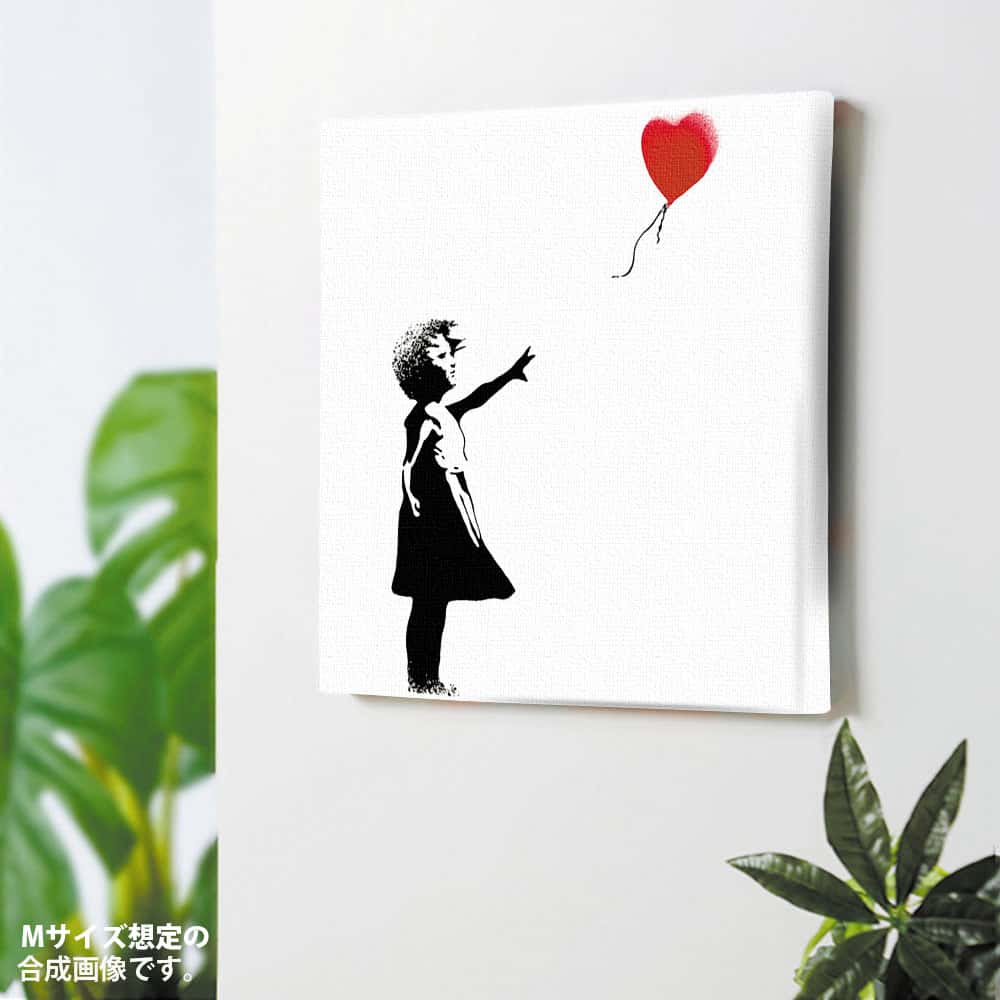 アートパネル GIRL WITH BALLOON バンクシー 壁掛け インテリア 雑貨 風船 少女 ファブリックパネル おしゃれ Banksy ポスター 韓国