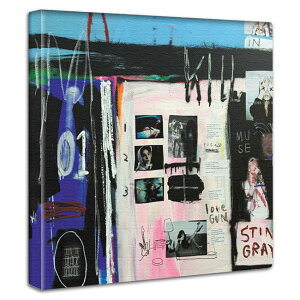 ストリート アートパネル グラフィティ風【サイズ30cmから100cm】デザイン壁掛け インテリア 絵画 バスキア・バンクシースタイルのアートパネル