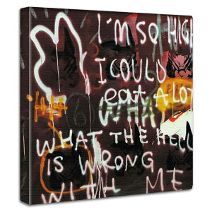 ストリート アートパネル グラフィティ風【サイズ30cmから100cm】デザイン壁掛け インテリア 絵画 バスキア・バンクシースタイルのアートパネル