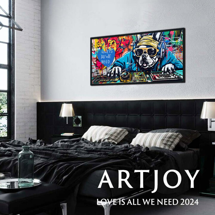 楽天市場】【新作2024】ARTJOY 絵画 DJ LOVE 50cm×95cm 額付き アート 