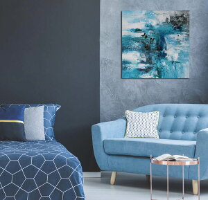 yyVLO1ʊlzBWA G CeA 50cm Blue abstract ̒ k A[g rO  _  Ǌ| G A[gpl  C n k G ^ p _ A