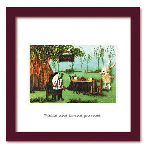 �y2��25�� ����N�[�|���z�m�X�^���W�b�N�A�[�g �A�[�g�t���[�� 22cmx22cm Frog Cafe �t���b�O�J�t�F �����ȊG�� �A���e�B�[�N�� �C���X�g �M�t�g �z���� ���ւɏ���G �V�� �I�q