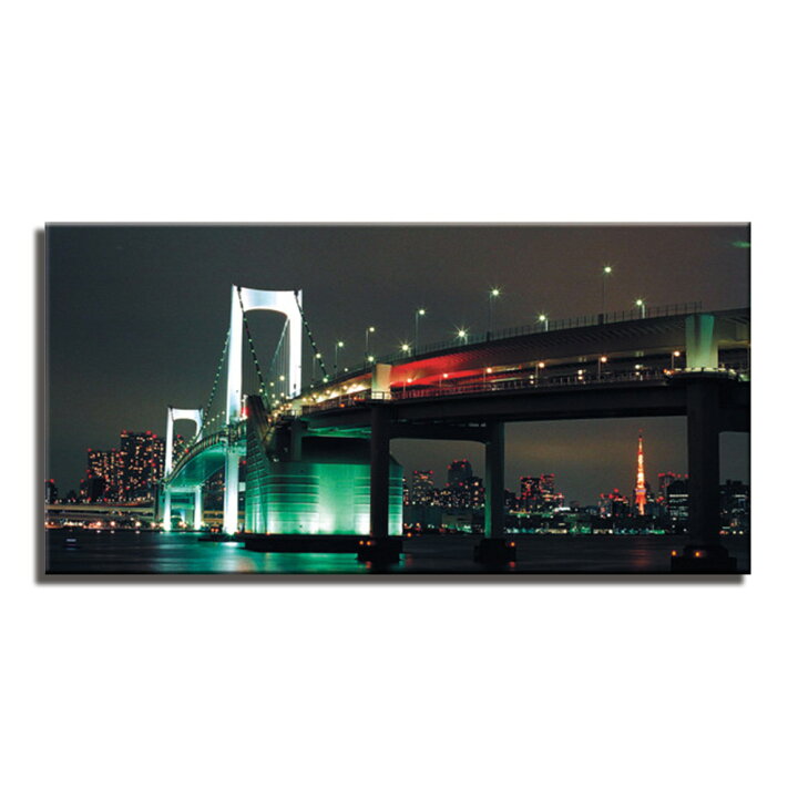 楽天市場】アートパネル Tokyo Rainbow Bridge W100cm H50cm 横長 絵 