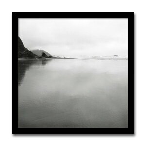ミニマルデザイン絵画 フレーム付き Steven N.Meyers ArchCape 海 モノクロ 写真 モダンアートパネル 壁掛け 北欧風 インテリアパネル シンプル 抽象デザイン 絵画 おしゃれ ホテルライク