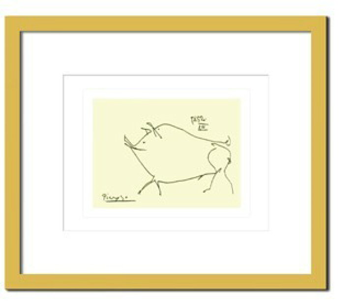 楽天市場 絵画 インテリア アート Moma Pablopicasso Petit Cochon ピカソ 子豚 こぶた おしゃれ 壁掛け 額絵 壁絵 応接室 病院 ホール ロビー ポスター 韓国 額入り 額付き 西洋画 作品 華やか 優しい 線画 素描 作家 額絵 名画 有名画家 ラインアート