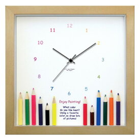 色鉛筆の掛け時計 音がしない 小さめ 22cm 時計 壁掛け かわいい 掛け時計 壁掛け時計 とけい 壁飾り 子供部屋 プレゼント