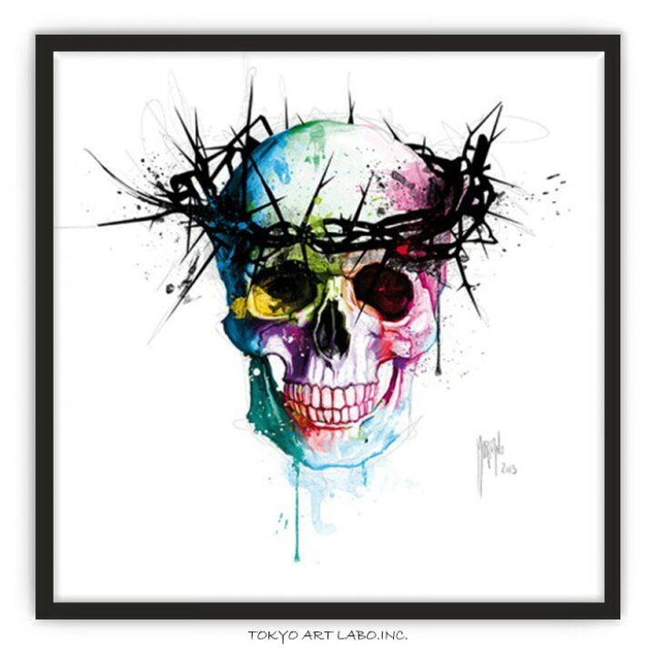 楽天市場 絵画 インテリア おしゃれ スカル Jesus Skull P Murciano ポスター アートパネル 絵 壁掛け 壁絵 飾り 装飾 壁 前衛的 派手 ドクロ 額入り 額付き 西洋画 作品 個性派 海外 アーティスト 骨 カラフル クール 大人 男前 作家 額絵 名画