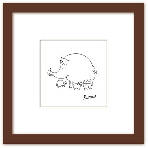 Pig parent and child Art Collection �p�u�� �s�J�\ �G Pablo Picasso Line art