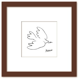 Art Collection �p�u�� �s�J�\ �G Pablo Picasso S�T�C�Y Line art S�T�C�Y �h���[�C���O �I���[�u�̎}�����킦���n�g Pigeon with olive branch �z�t�� ���z �|�X�^�[ �؍�