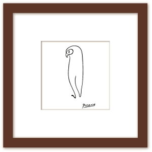Art Collection �p�u�� �s�J�\ �G Pablo Picasso Line art the Owl �� ���̊G �I�ׂ�t���[���J���[ ������� �|�X�^�[ �؍�