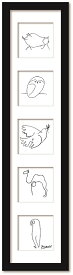レクタングルアート Art Collection パブロ・ピカソ Pablo Picasso Line art おしゃれ ポスター 韓国 フレーム付き アートプリントポスター