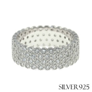 エタニティーリング 指輪 フルエタニティリング SILVER925リング 925スターリングシルバー フルエタニティリング 7mm幅 マイクロパヴェ sir03