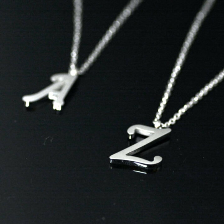 楽天市場 イニシャルペンダントネックレス サージカルステンレス製 イニシャルペンダントネックレス イニシャルaからt 簡易ラッピング致します An Jewels