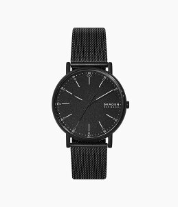�yP×5�{�I�z SKAGEN �X�J�[�Q���y���������z�y2�N�ۏؕt�zSIGNATUR �O�j �~�b�h�i�C�g �X�`�[�����b�V���E�H�b�` �r���v SKW6579 �V���v��