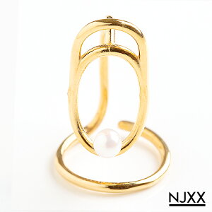 �yP×5�{�I�z NJXX �l�C�������O TYPE.1 �A�R���p�[���t / K18 �S�[���h�R�[�e�B���O �V���o�[925 K18GP SV NAIL RING