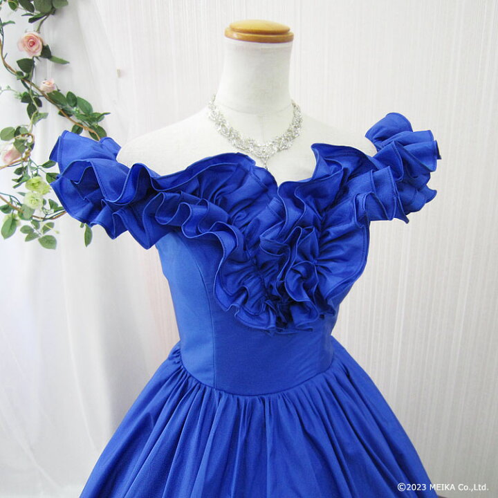 楽天市場】カラードレス 演奏会用ドレス オフショルダー フリル 9号11  