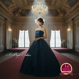 再入荷　カラードレス 演奏会用ドレス 紺 ネイビー カラードレス 5号7号9号11号13号15号 プリンセスライン Aライン シンプル 大きなリボン シャーリング＋編み上げ ロングドレス 結婚式 コンサート 発表会 舞台 二次会 花嫁 ピアノ 家族挙式 51698