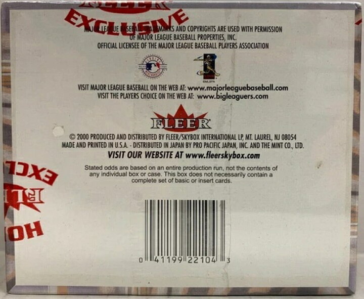楽天市場】2000年 FLEER GAMERS MLB 野球 ホビーボックス デレク 