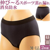 サニタリーショーツ 羽根つき シームレス 生理用ショーツ スポーツ ボーダー レディース 深ばき 消臭 防…