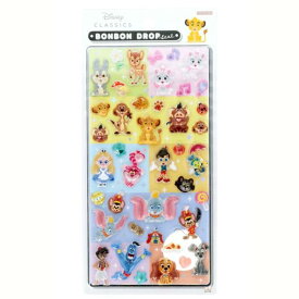 ボンボンドロップシール ディズニー 【正規品】 くまのプーさん スティッチ ディズニープリンセス クラシック ズートピア モンスターズインク ベイマックス シール セット ぷくぷくシール ぷっくりシール つやつや キラキラ 3D立体シール 3d 平成レトロ かわいい