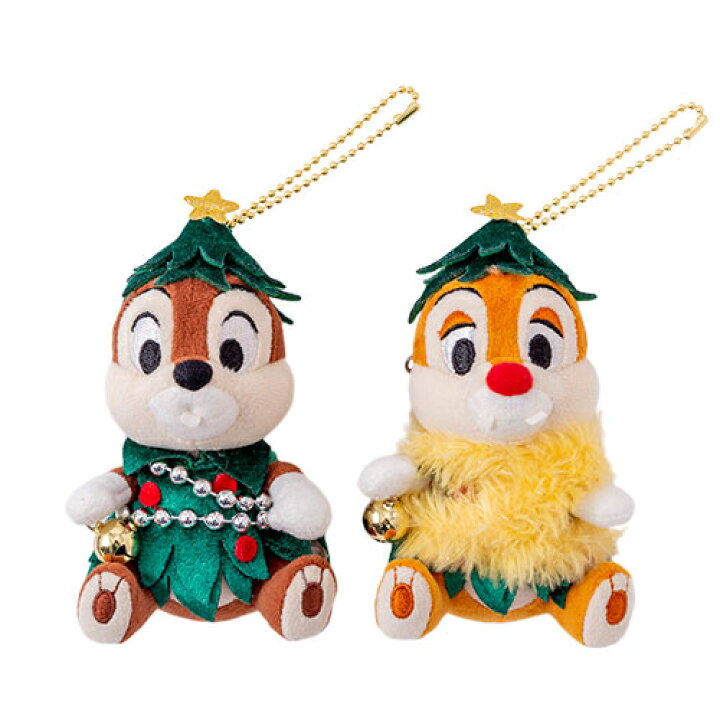 楽天市場 チップ デール ぬいぐるみバッジセット イッツ クリスマスタイム ディズニークリスマス 21 ディズニー グッズ お土産 東京 ディズニーシー限定 T Crown