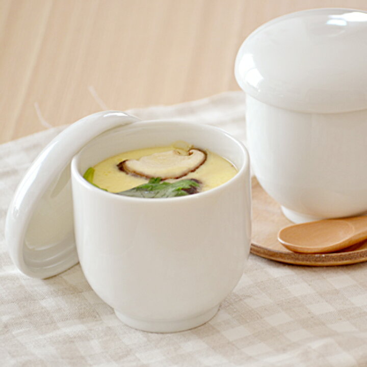 楽天市場 茶碗蒸し ホワイト 大人気 Eastオリジナル 茶碗蒸し 器 シンプル茶碗蒸し 蒸し碗 ちゃわんむし スープカップ デザートカップ ナチュラル茶碗蒸し 蓋物 カフェ風 シンプル おしゃれ 食器専門店テーブルウェアイースト
