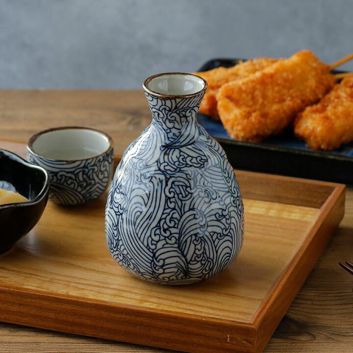 楽天市場】1合徳利 240cc 染付荒波徳利 とっくり 酒器 和食器 おしゃれ 