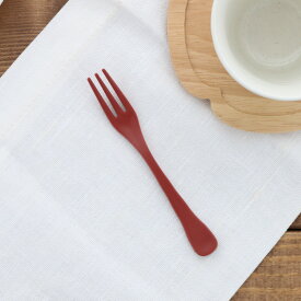 【2000円OFFクーポン 12/13 10:00〜12/15 23:59】ケーキフォーク 朱 12.5cm 樹脂製 アウトレットフォーク カトラリー シンプル おもてなし おしゃれ キッチンツール 小さめフォーク カフェ食器