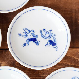 【800円クーポン 〜10/27 9:59】小皿 10cm ギガリンピック 鳥獣戯画 絵付け皿 しょうゆ皿 食器 絵付け皿 豆皿