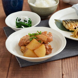 【2000円OFFクーポン 〜6/11 1:59】浅鉢 16.5cm　渦刷毛目 　クリーム 和食器 中鉢 鉢 ボウル 取り鉢 副菜鉢 煮物鉢 デザートボウル サラダボウル シリアルボウル モダン カフェ食器 おうちCafe お
