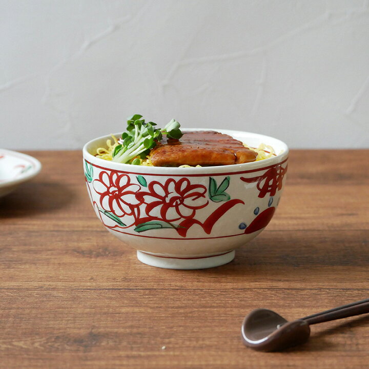 楽天市場】お好みどんぶり 小 13cm 粉引 手描き赤絵 和食器丼ぶり 