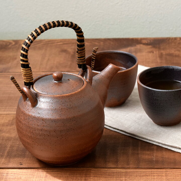 楽天市場】土瓶 （大） 550cc 茶こし付き 黒信楽 和食器土瓶つる 急須 