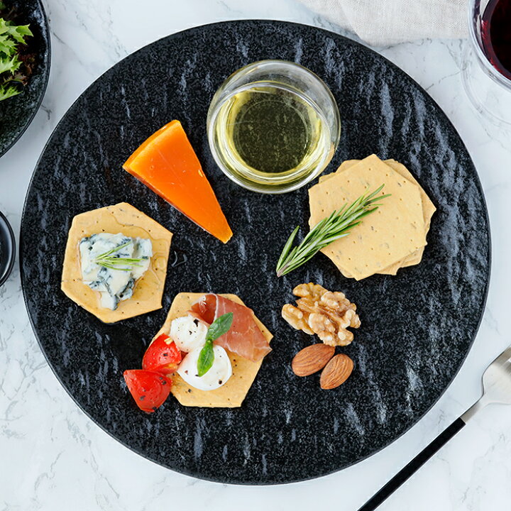 楽天市場 プレート 24cm スレート調 ブラックプレート おしゃれ 皿 食器 和食器 大皿 ディナープレート ワンプレート 盛り皿 パスタ皿 主菜皿 メインプレート サラダ皿 デザート皿 シンプル モダン カフェ食器 パーティー皿 おもてなし 上品 モノトーン East Table 旧