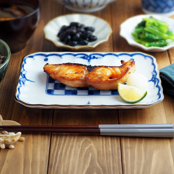 楽天市場】魚皿 焼物皿 19.5cm 角皿 和食器 鉄粉流しお皿 皿 plate 