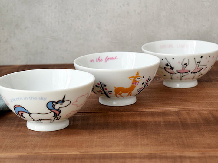 楽天市場 こども茶碗 女の子用 Totoy 子供食器 子供用食器 こども食器 こども用食器 キッズ食器 お茶碗 茶碗 おちゃわん 茶わん ライスボウル ユニコーン バンビ 鹿 動物 バレリーナ バレエ おしゃれ かわいい イラスト 食器専門店テーブルウェアイースト