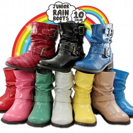 長靴 レインブーツ ベビー雨具 ベビー服 シューズ ベビー キッズ マタニティ 靴 クシュクシュ キッズレイン HY BY JUNIOR RAIN BOOT 雨の日 おしゃれ カラフル ジュニアレインブーツ 晴れでも履ける 軽く 丈夫 履きやすい 防水機能 バツグン 足元からおしゃれ ヒール お洒落