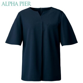ノーカラーポロシャツ AR7612 19号～23号 チクマ ALPHA PIRE アルファピア 1色展開 大きいサイズ